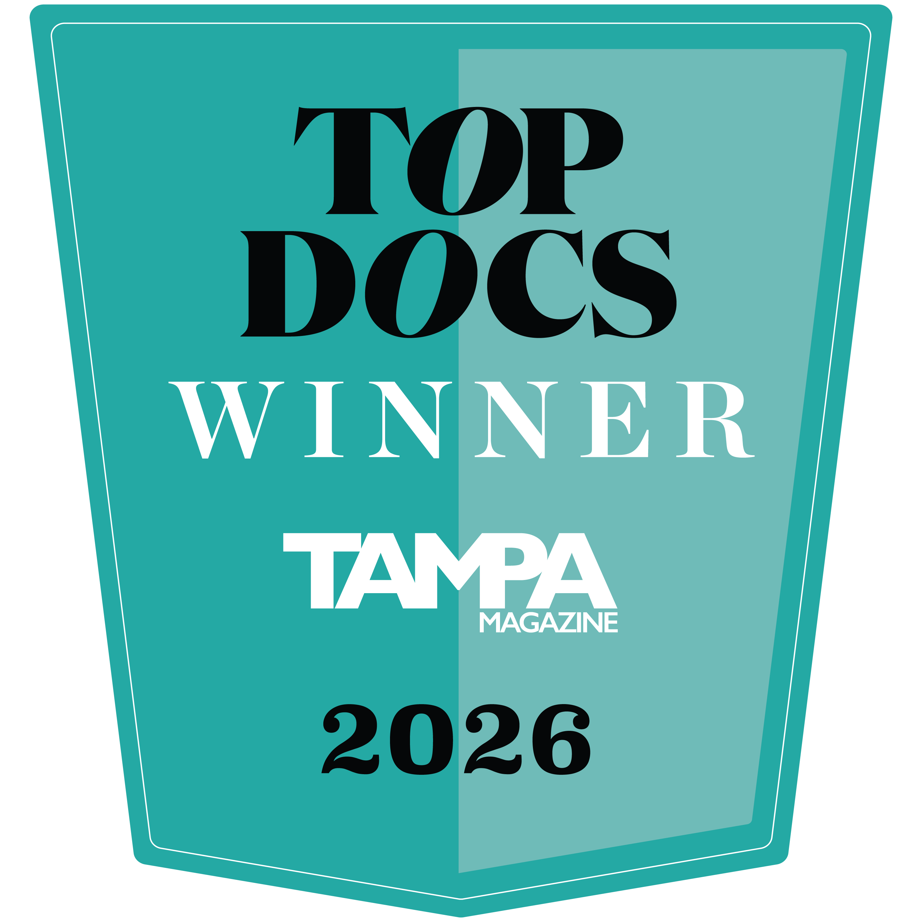 Logo Recognizing Bayshore Podiatry Center's affiliation with Top Doctors CMYK 2026